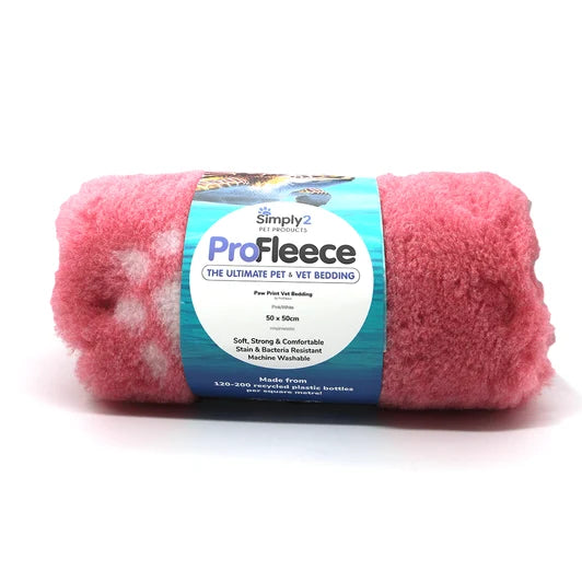 ProFleece Vet Bedding Paw Print Pink