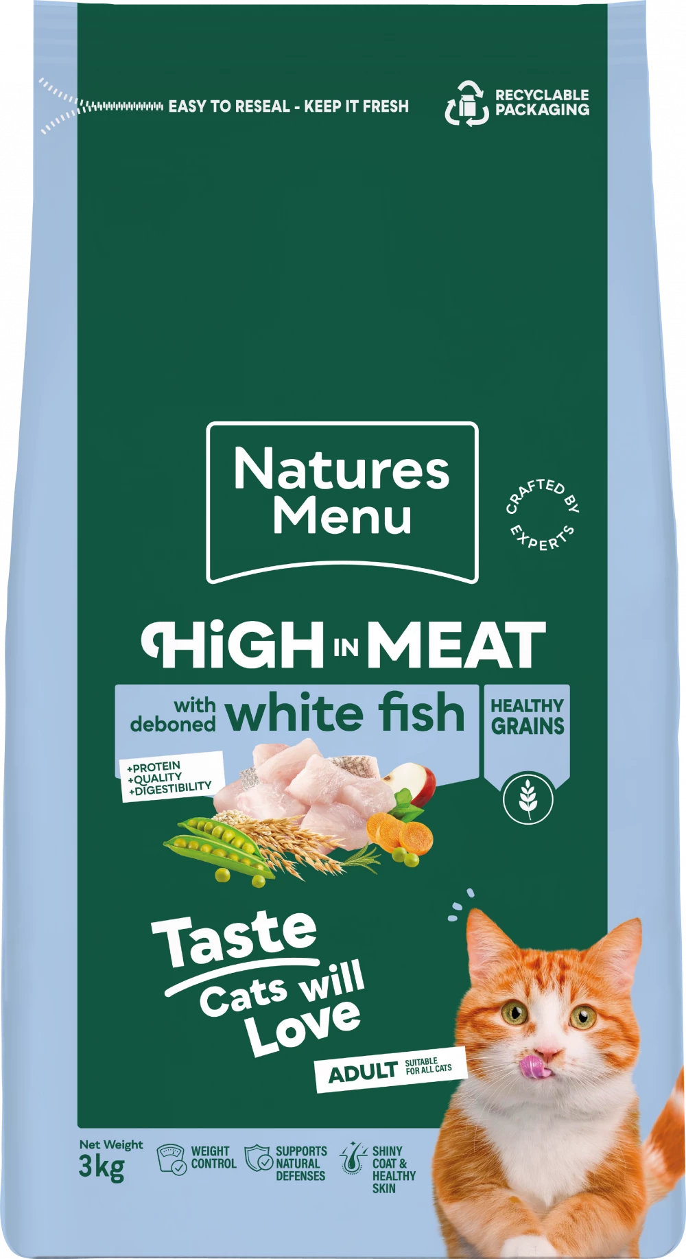 Natures Menu High Meat Cat Food White Fish