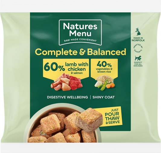 Natures Menu Nuggets 60/40 - Lamb, Chicken, Salmon & Rice 1kg