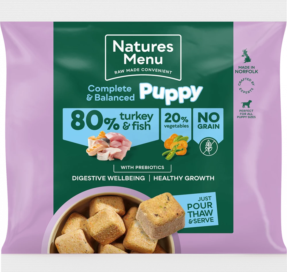 Natures Menu Nuggets 80/20 - Puppy Turkey Fish 1kg