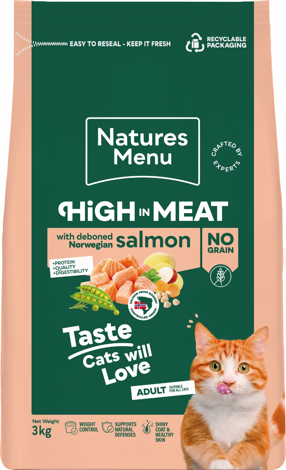 Natures Menu High Meat Cat Food Salmon
