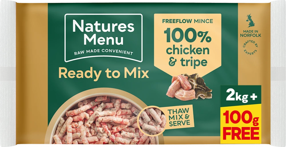 Natures Menu Freeflow Mince Chicken & Tripe 2kg