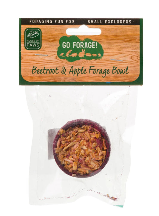 House of Paws Small Animal Forage Bowl - Beetroot