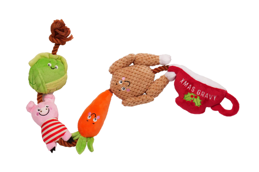 House of Paws Christmas Dinner Rope Dog Toy