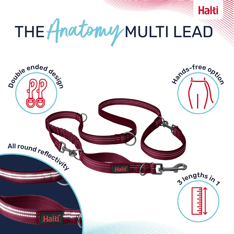 Company of Animals Halti Anatomy Multi Lead - Magenta