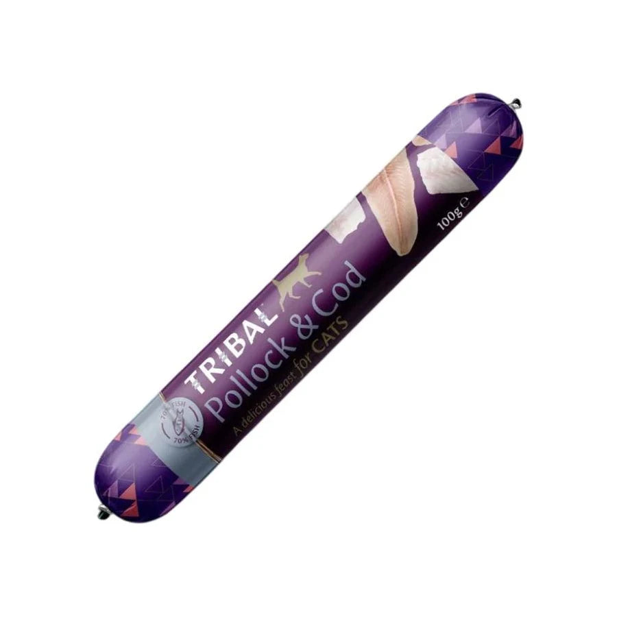 Tribal Cat 70% Gourmet Sausage Pollock & Cod 100g