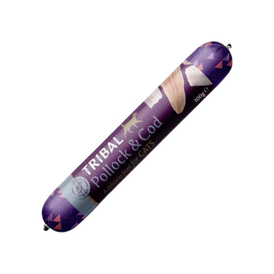 Tribal Cat 70% Gourmet Sausage Pollock & Cod 100g